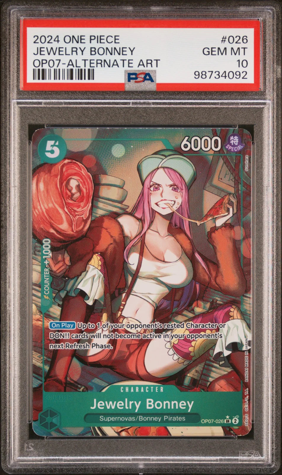 Jewelry Bonney (026) (Parallel) OP07-026 (500 Years in the Future) — PSA 10