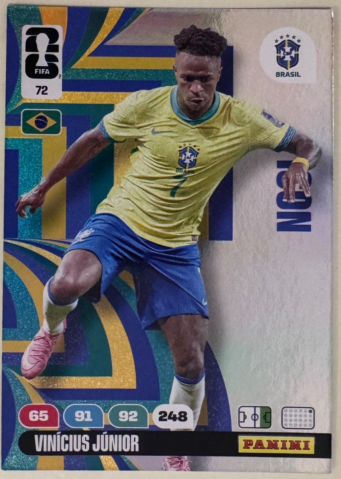 72 Vinicius Junior adrenalyn card World Cup 2026