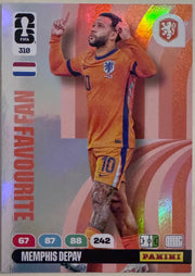310 Memphis Depay FAN FAVORITE adrenalyn card World Cup 2026
