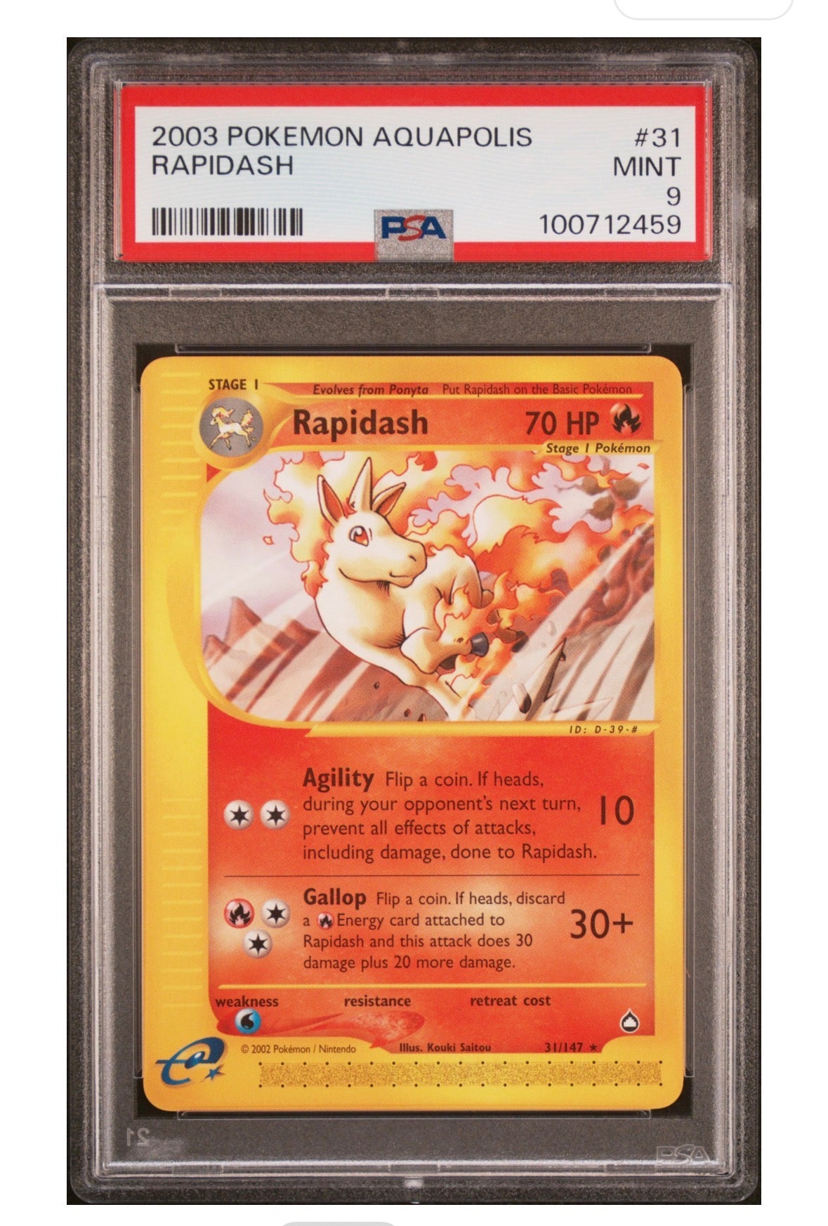 Rapidash 31 · Normal (Aquapolis) — PSA 9