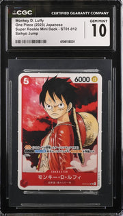 One Piece, Monkey D. Luffy, ST01-012, 2023, Japanese, Super Rookie Mini Deck, CGC 10