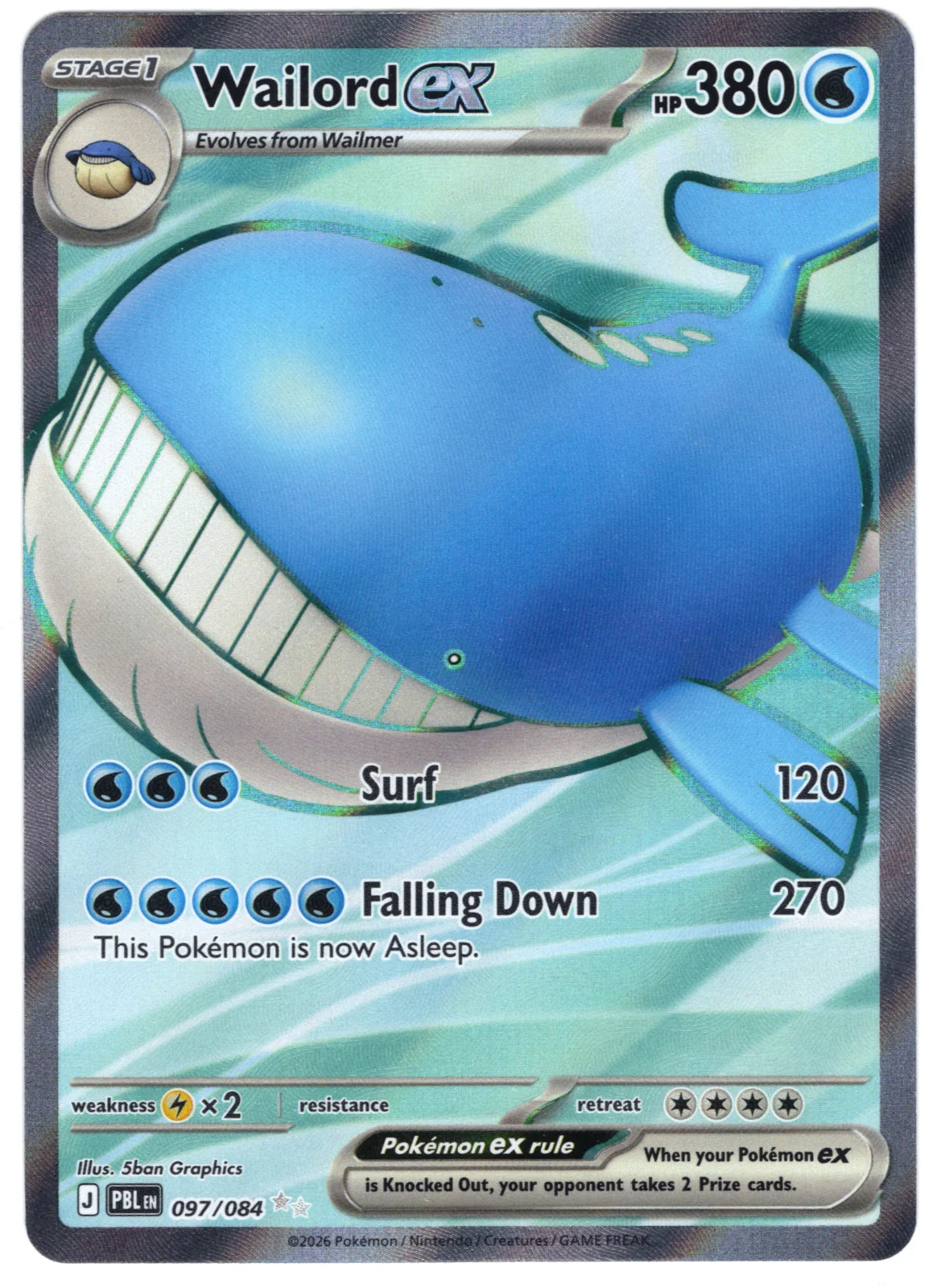 Wailord ex 097/084 (Pitch Black)