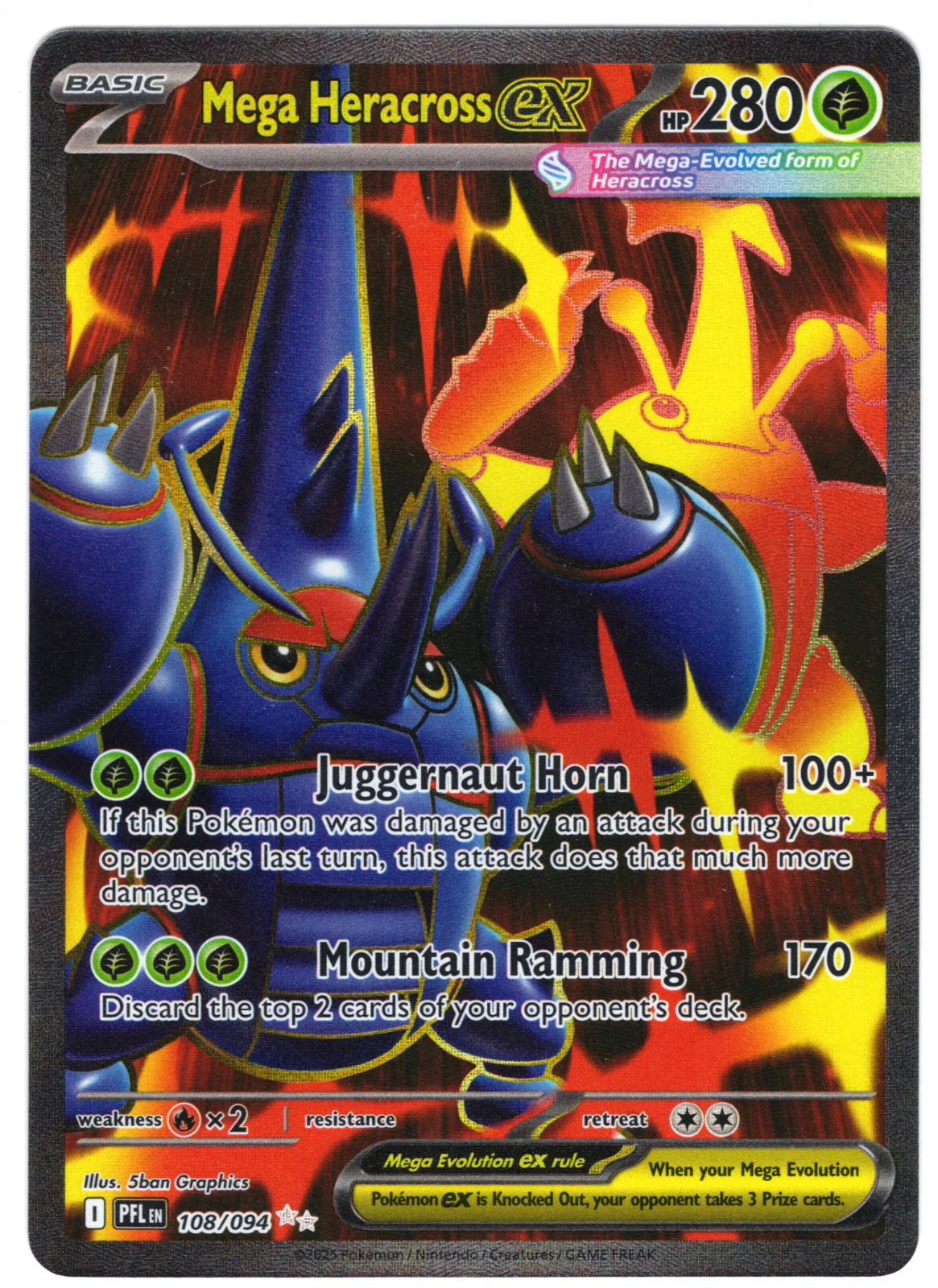 Mega Heracross ex 108/094 (Phantasmal Flames)