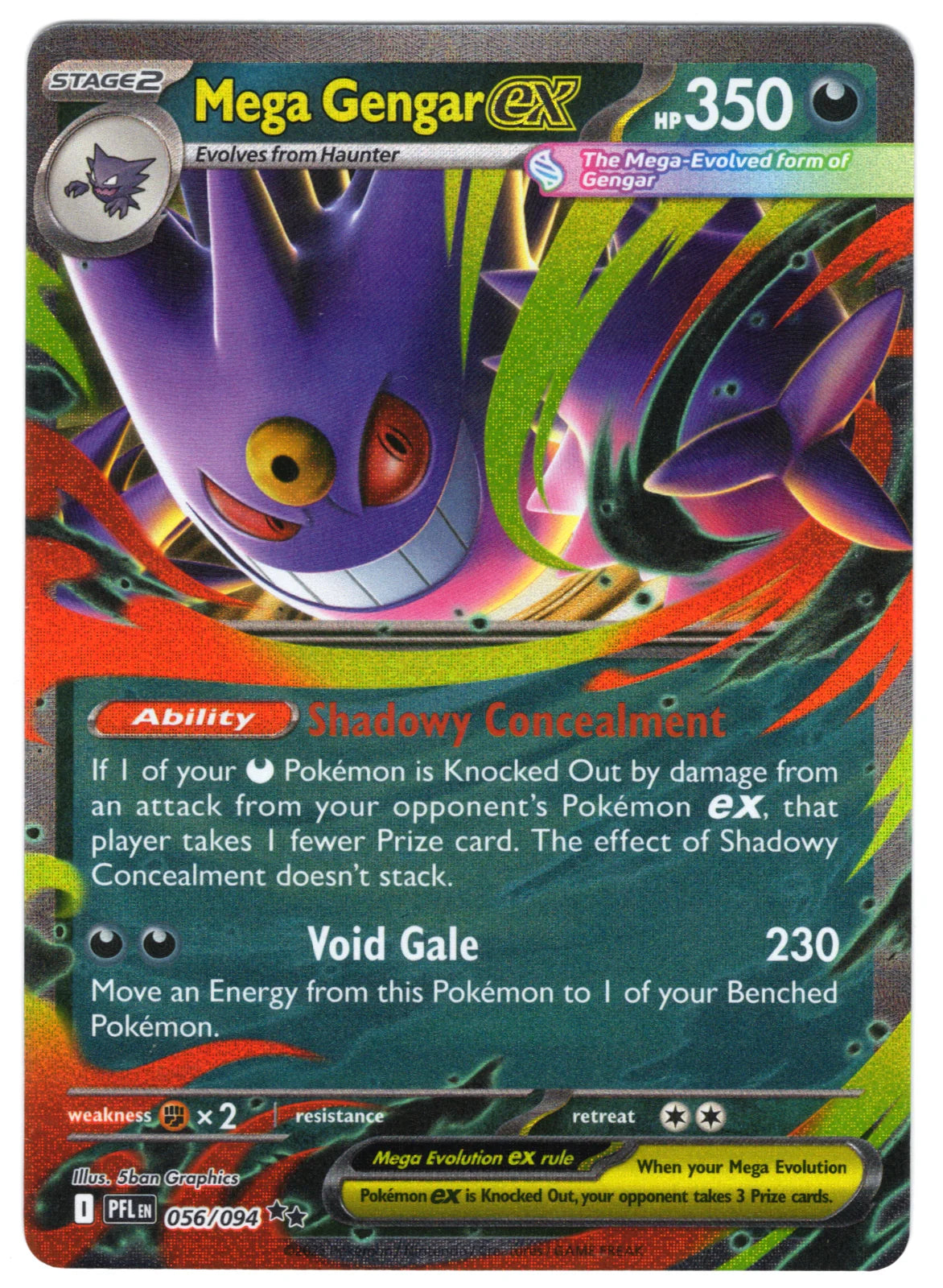 Mega Gengar ex 056/094 (Phantasmal Flames)