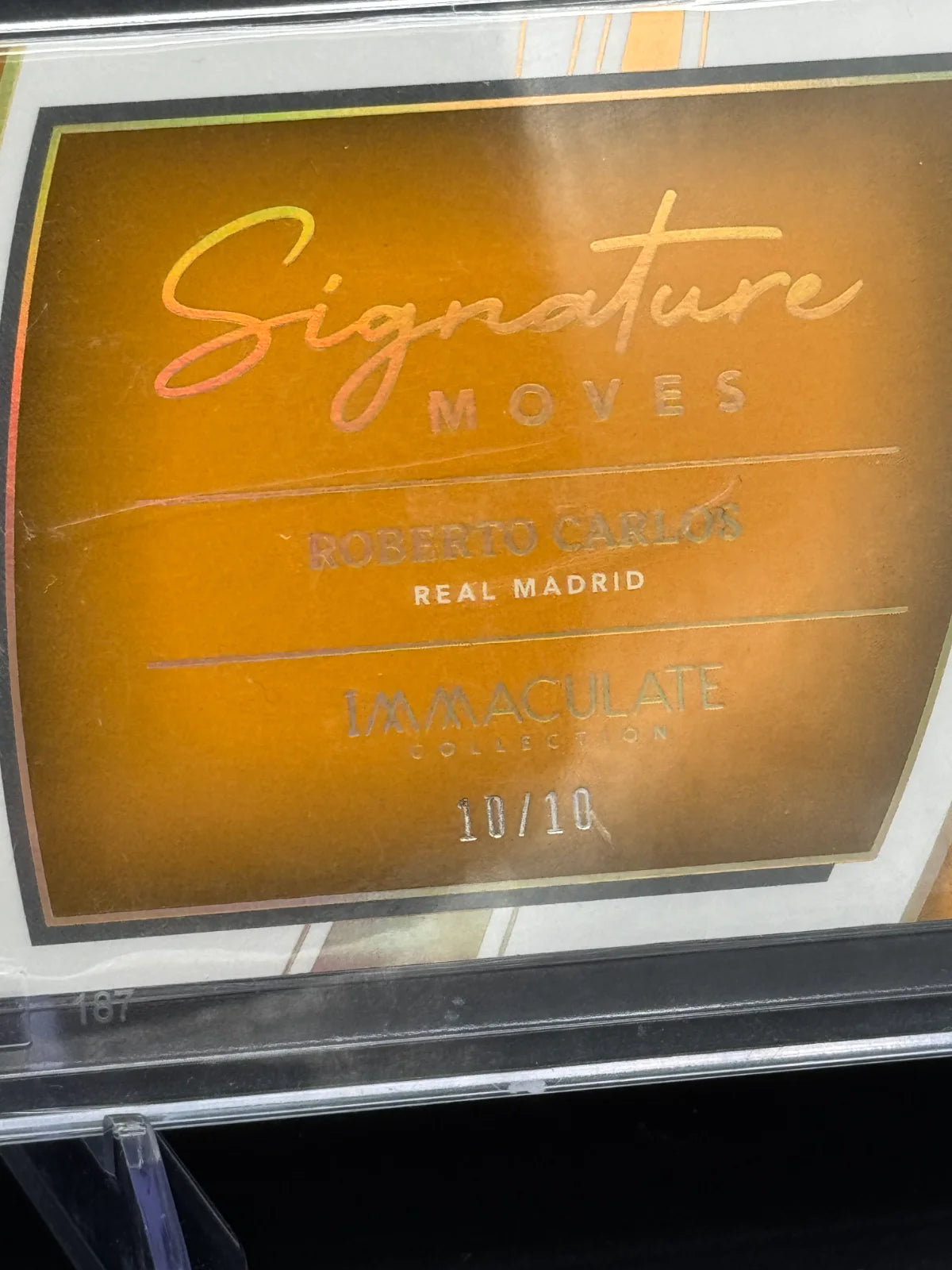 2022-23 Panini Immaculate Roberto Carlos Signature Moves Booklet Auto Gold 10/10 #SA-RC Real Madrid