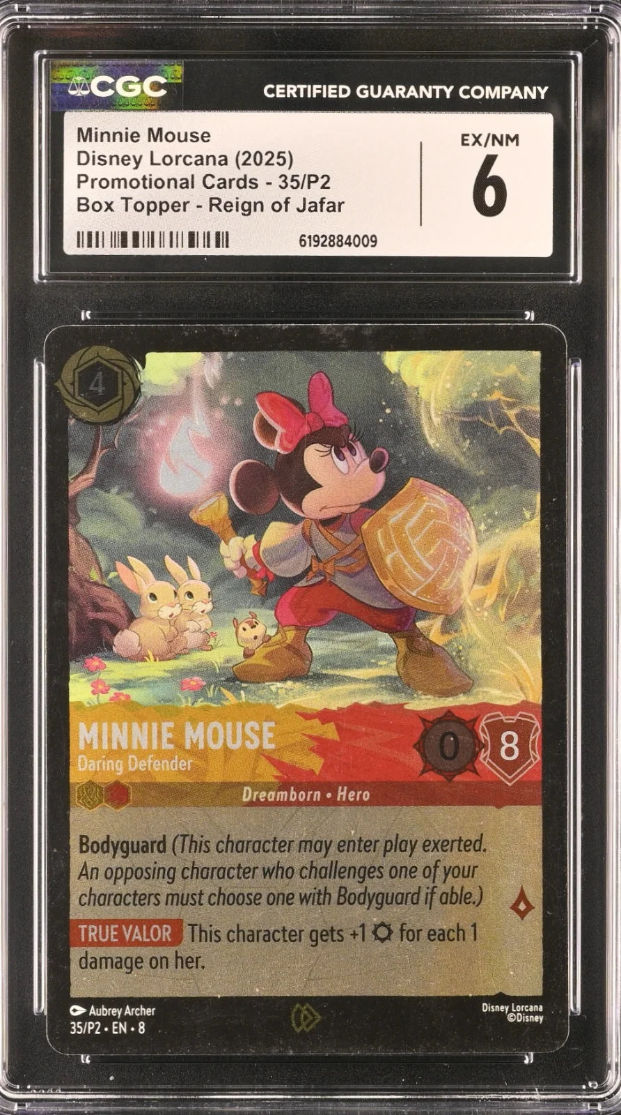 Minnie Mouse, Disney Lorcana, 35/P2, English, 2025, CGC 6