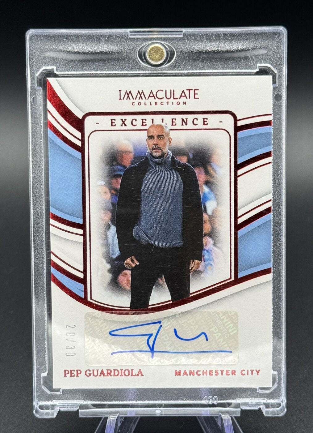 2023-24 Panini Immaculate Pep Guardiola Excellence Auto 20/30 #EA-PG Manchester City