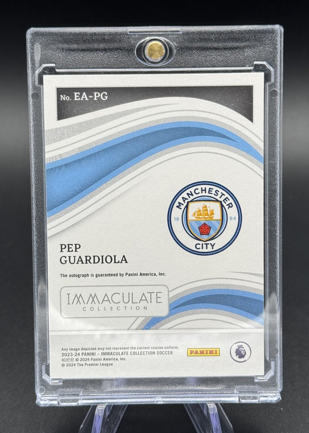 2023-24 Panini Immaculate Pep Guardiola Excellence Auto 20/30 #EA-PG Manchester City