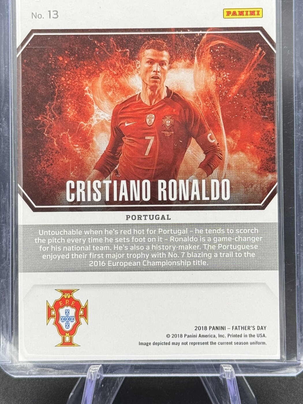 2018 Panini Father’s Day Cristiano Ronaldo Panini Collection 076/399 #13 Portugal
