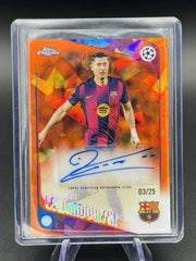 2025-26 Topps Chrome Sapphire UCC Robert Lewandowski Auto Orange 03/25 #CA-RL FC Barcelona