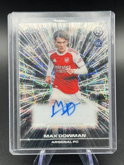 2025-26 Topps Chrome UCC Max Dowman Black Lazer Auto RC #BLA-MD Arsenal