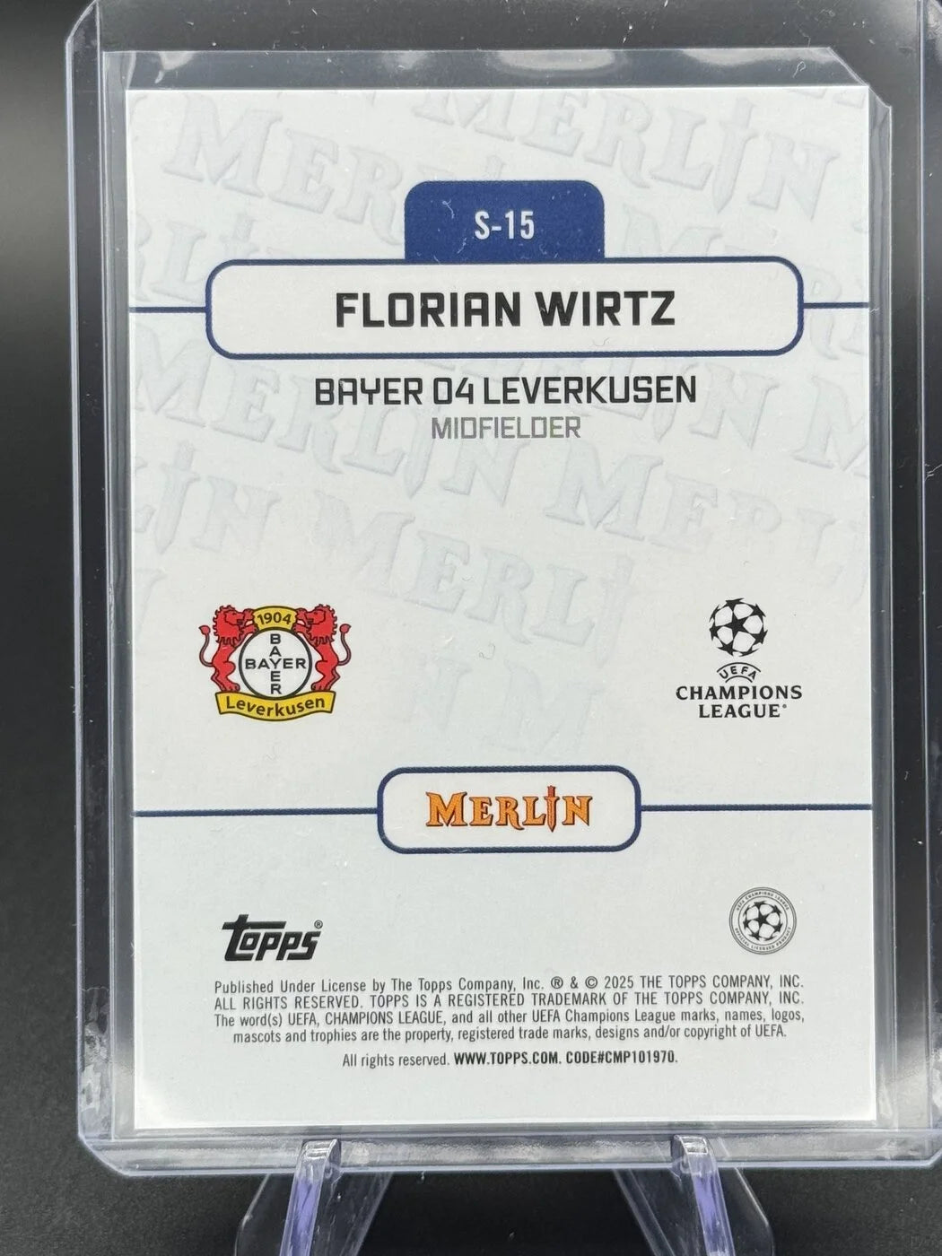 2024-25 Topps Merlin Chrome UCC Florian Wirtz The Shiny #S-15 Bayer Leverkusen
