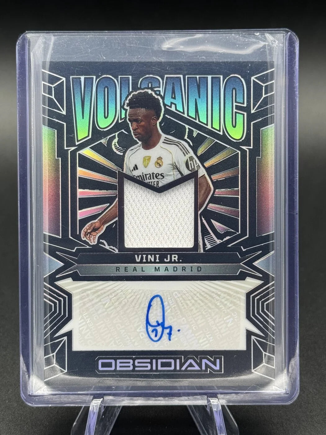 2024-25 Panini Obsidian Vinícius Júnior Volcanic Material Signatures Patch Auto 24/25 #VS-VJR Real Madrid