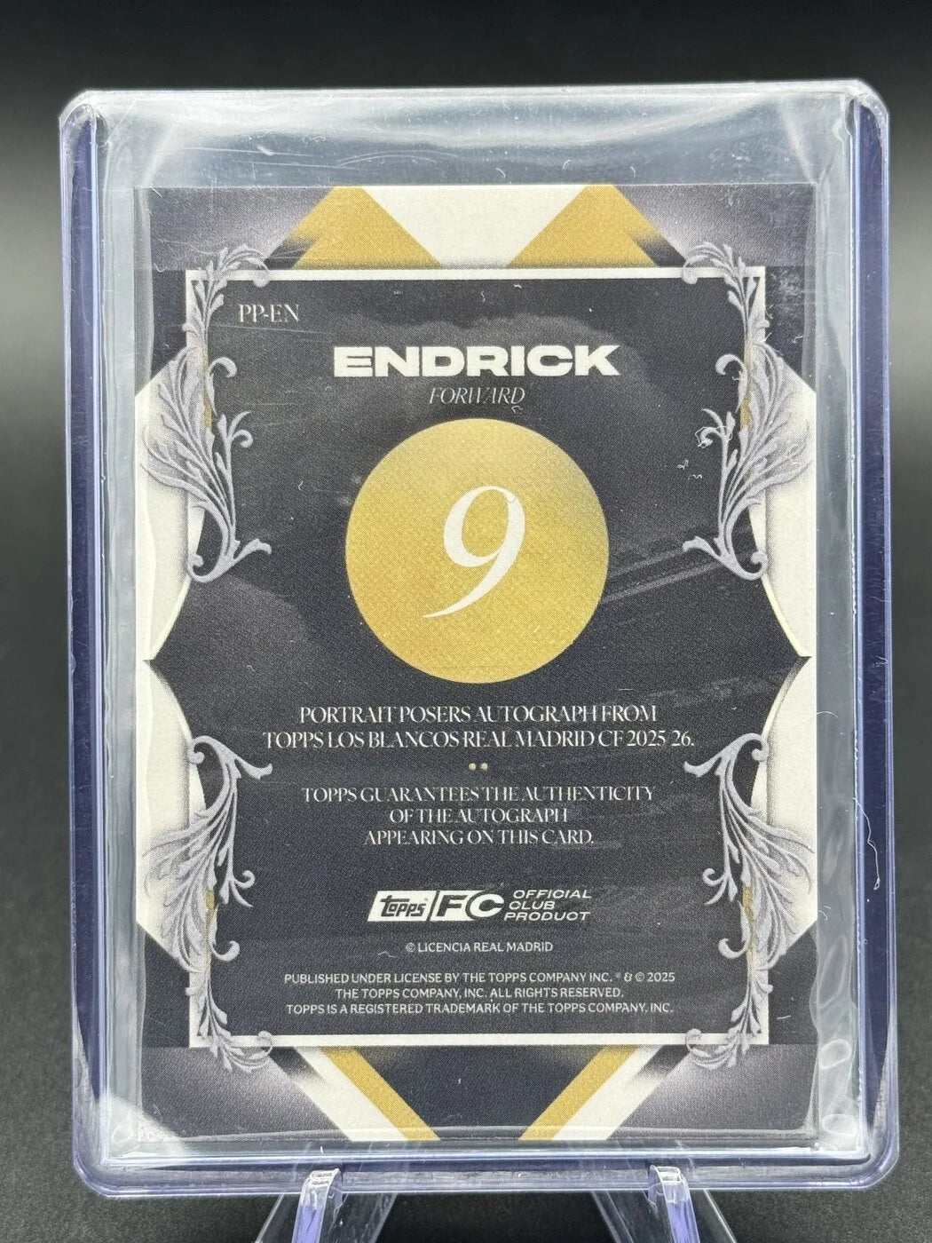 2025-26 Topps Los Blancos Real Madrid Endrick Portrait Posers Auto 19/75 #PP-EN