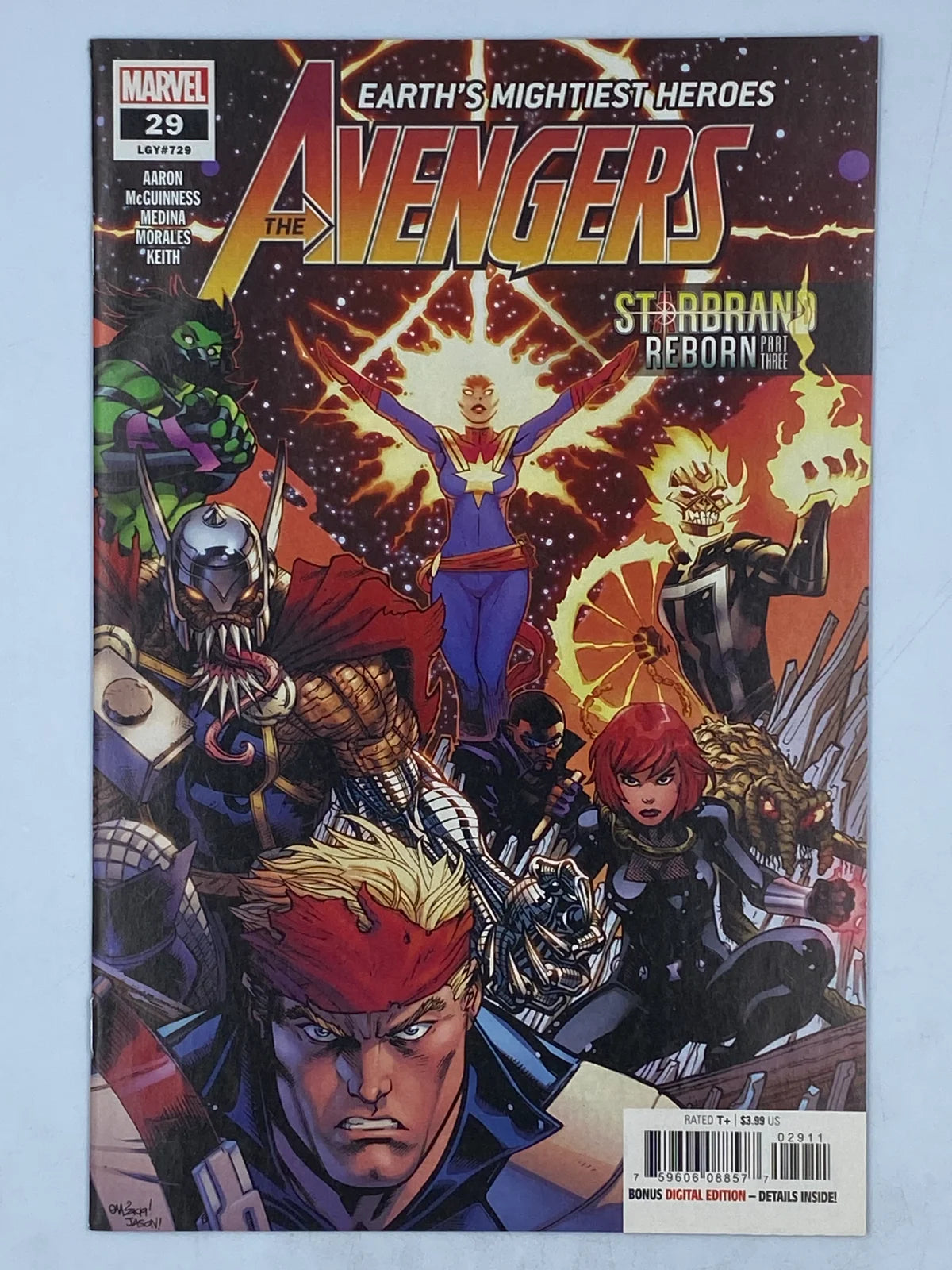 Avengers (2018) #29 from Marvel Comics. "Starbrand Reborn" Part Three (The Rise of the War Widow)
