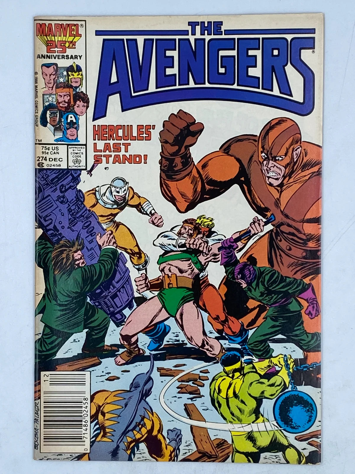 The Avengers #274 published by Marvel Comics in December 1986 "Hercules' Last Stand!"
