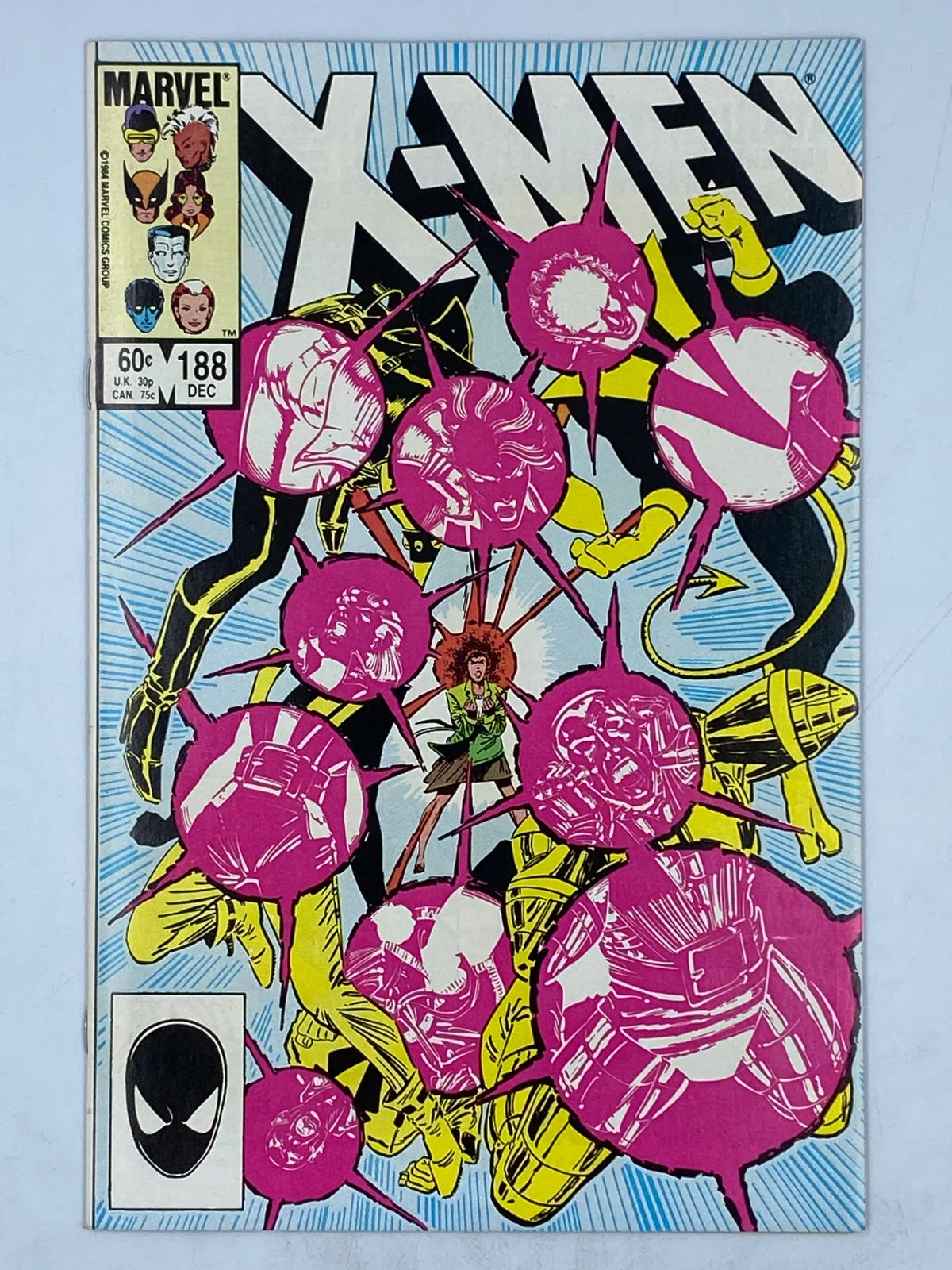 The Uncanny X-Men #188, published by Marvel Comics in December 1984 with the title "Legacy of the Lost!"