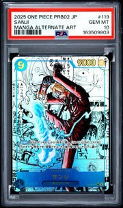 Sanji (Manga) (JP) OP06-119 (PRB02 - One Piece Card the Best Vol. 2) — PSA 10