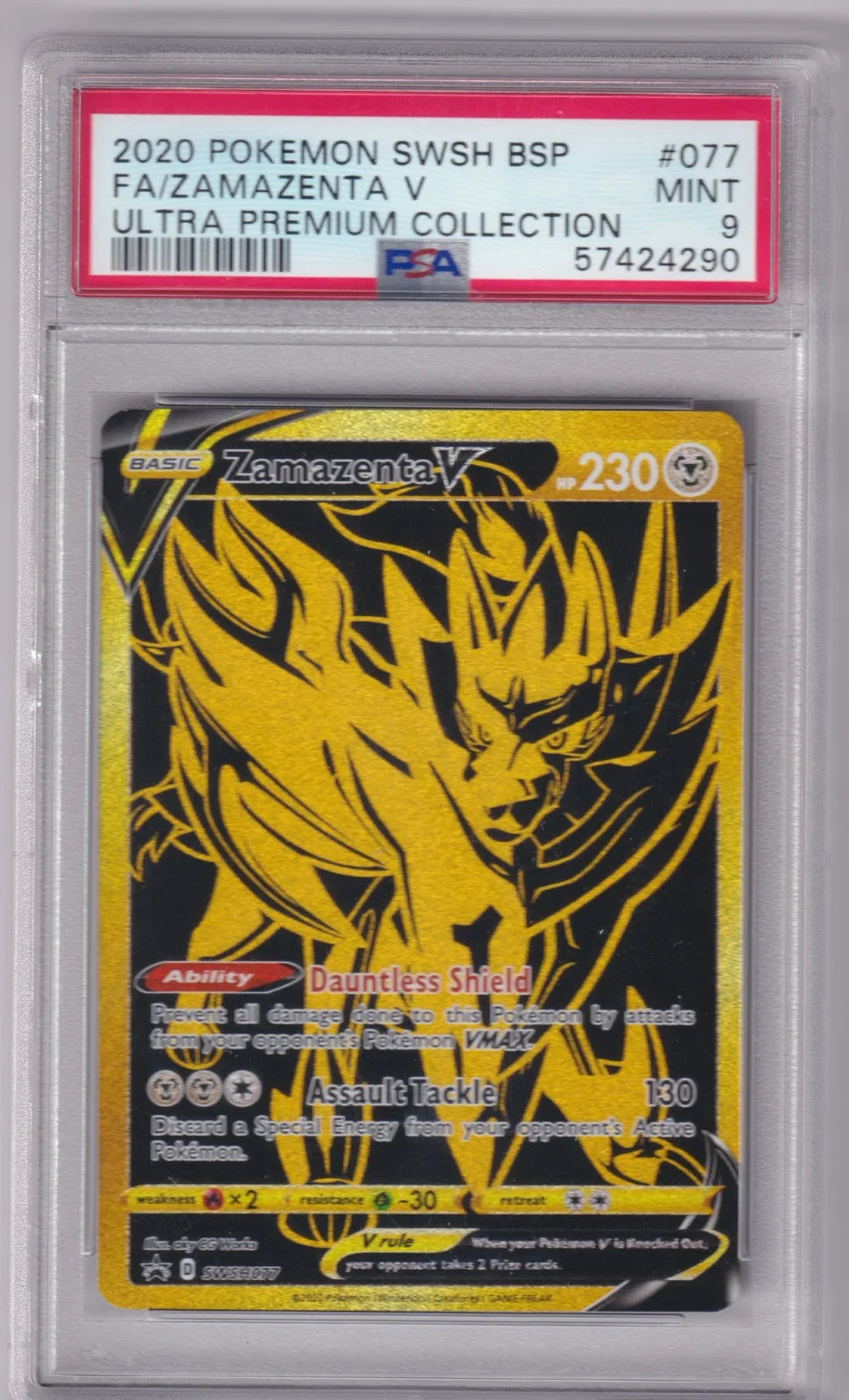 Zamazenta V SWSH077 (Sword & Shield Promo) — PSA 9