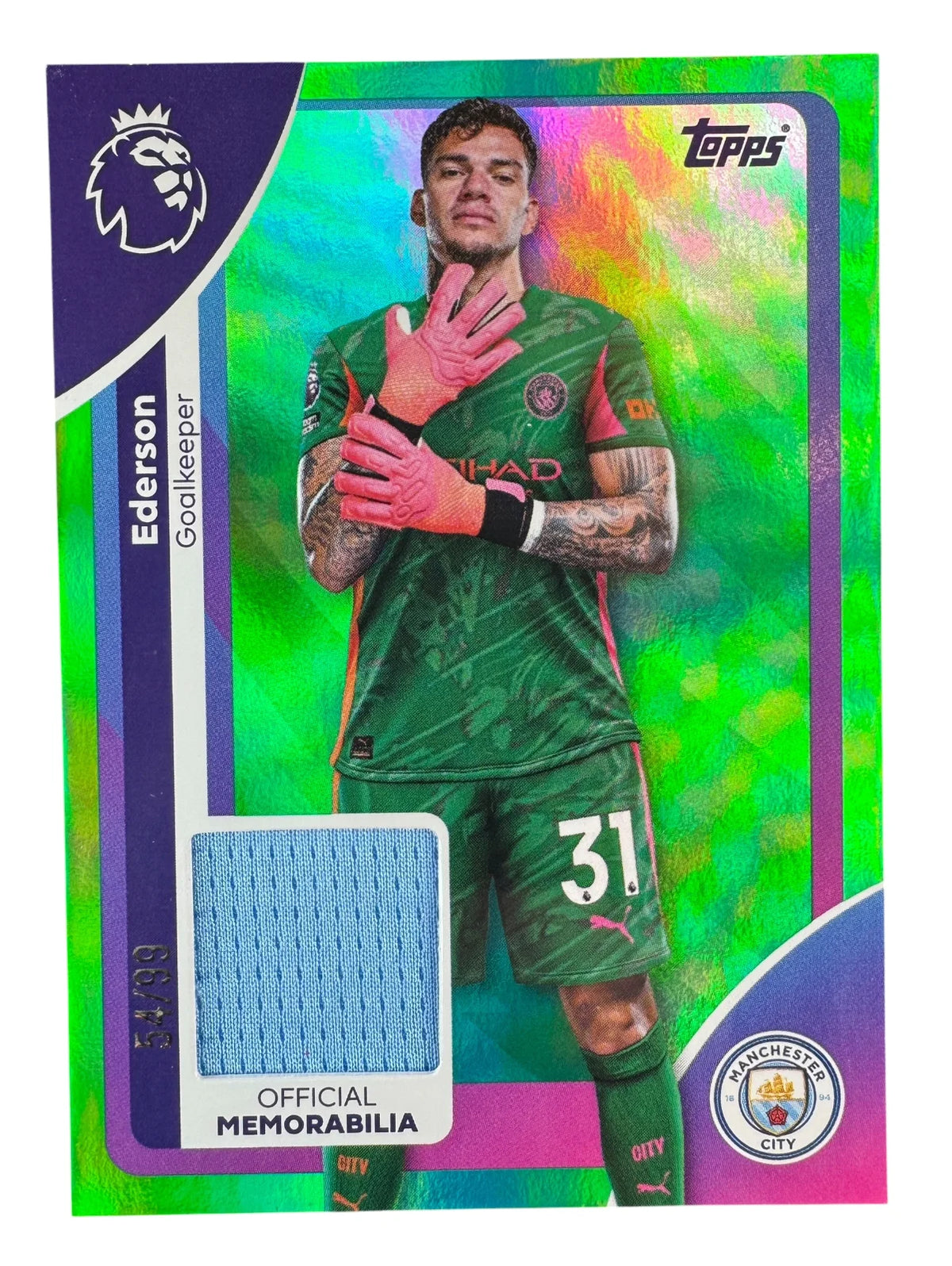 Ederson - Patch - 54/99 - Man City