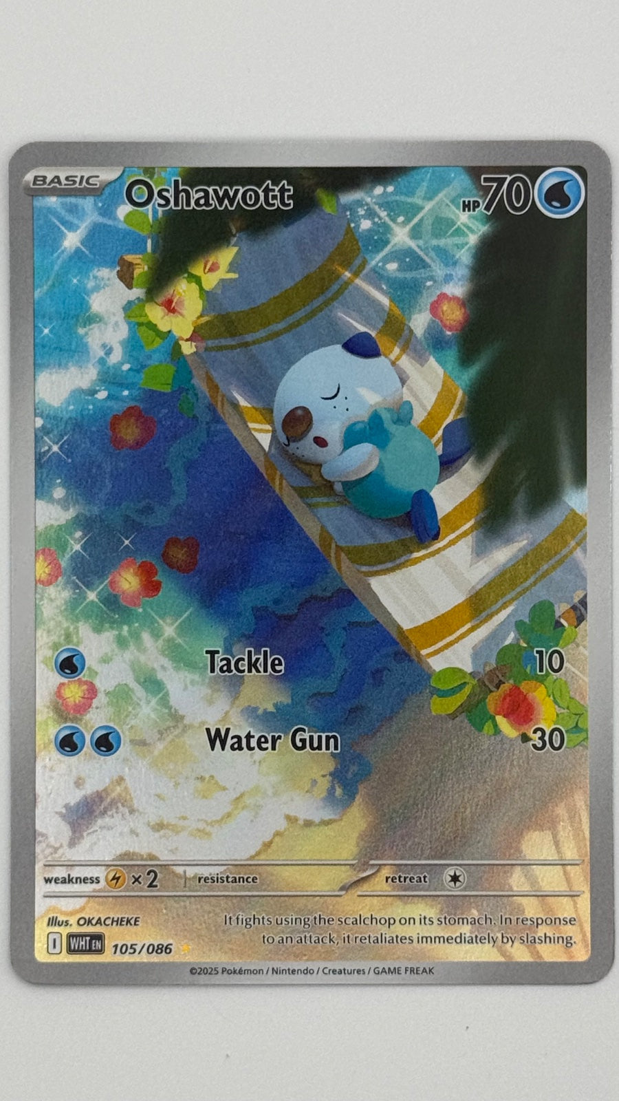 Oshawott 105/086 (White Flare) 001
