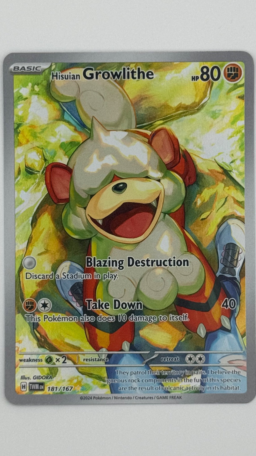 Hisuian Growlithe 181/167 (Twilight Masquerade) 001