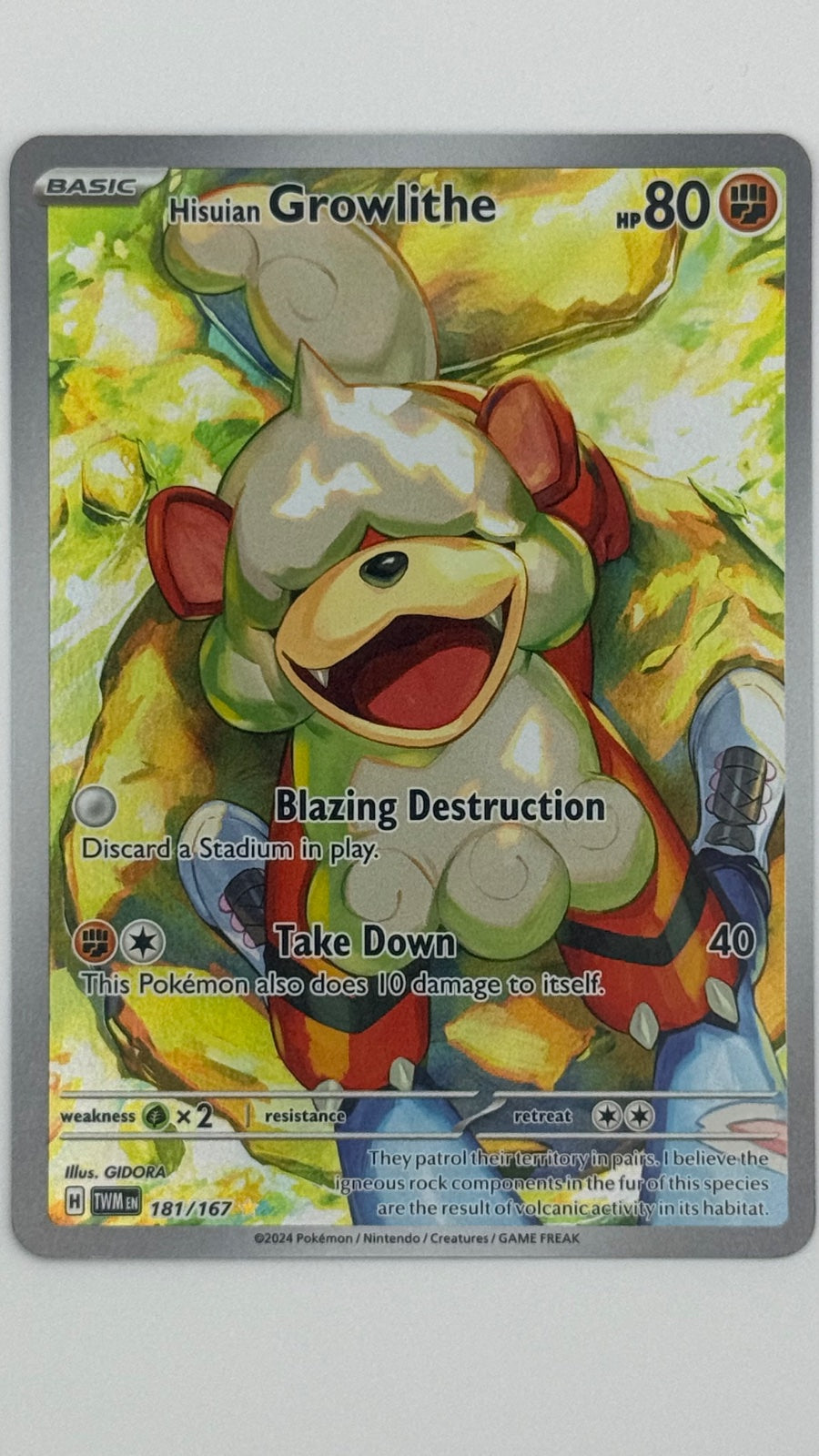 Hisuian Growlithe 181/167 (Twilight Masquerade) 002