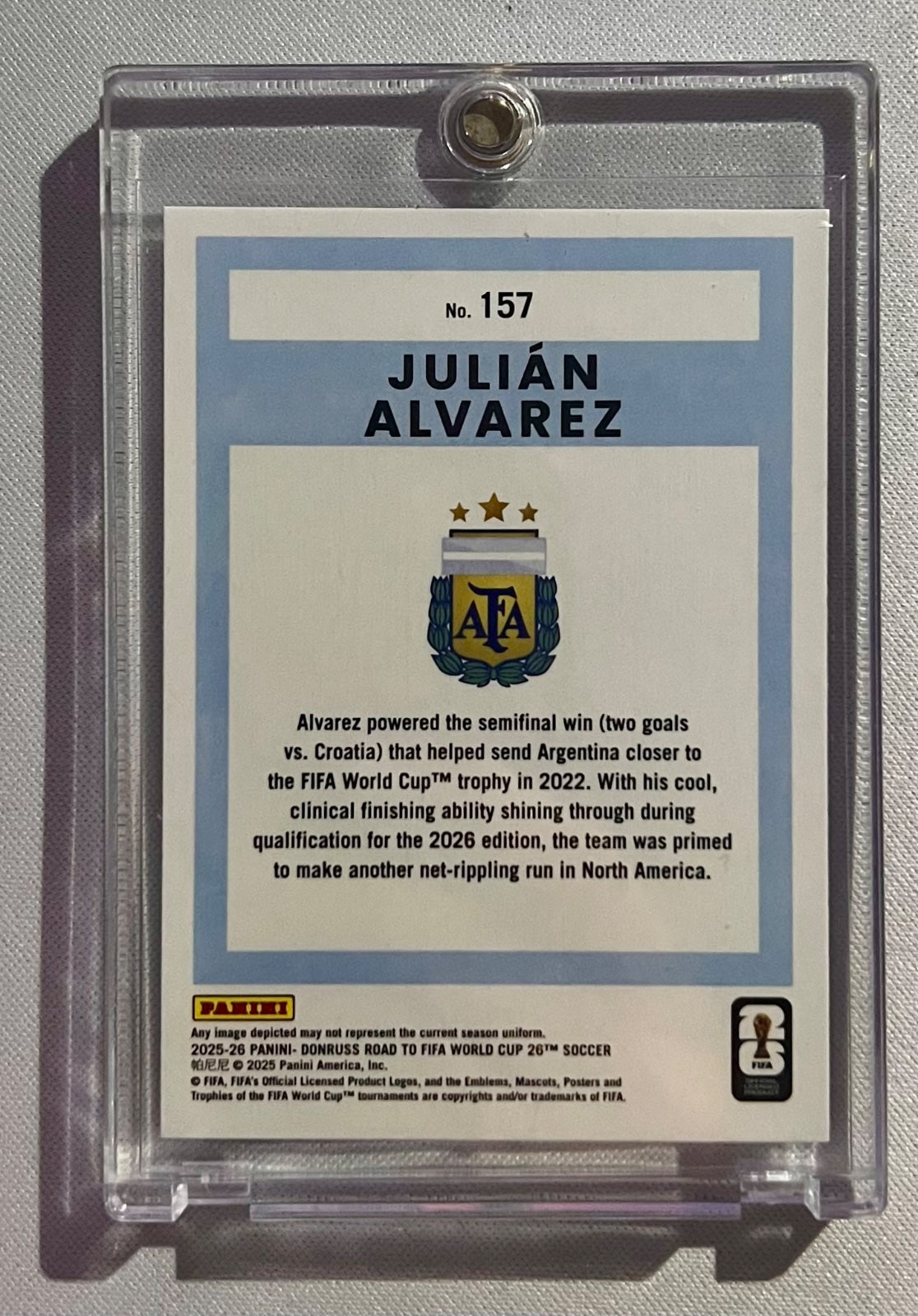 2025-26 Donruss FIFA World Cup BRONZE #157 Julian Alvarez, Argentina