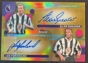 Topps Finest EPL 2026 Dual Auto Alan Shearer & Les Ferdinand Newcastle /50 Gold