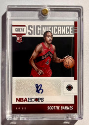 Scottie Barnes 2021-22 Panini NBA Hoops Auto Great Significance RC #GS-SB