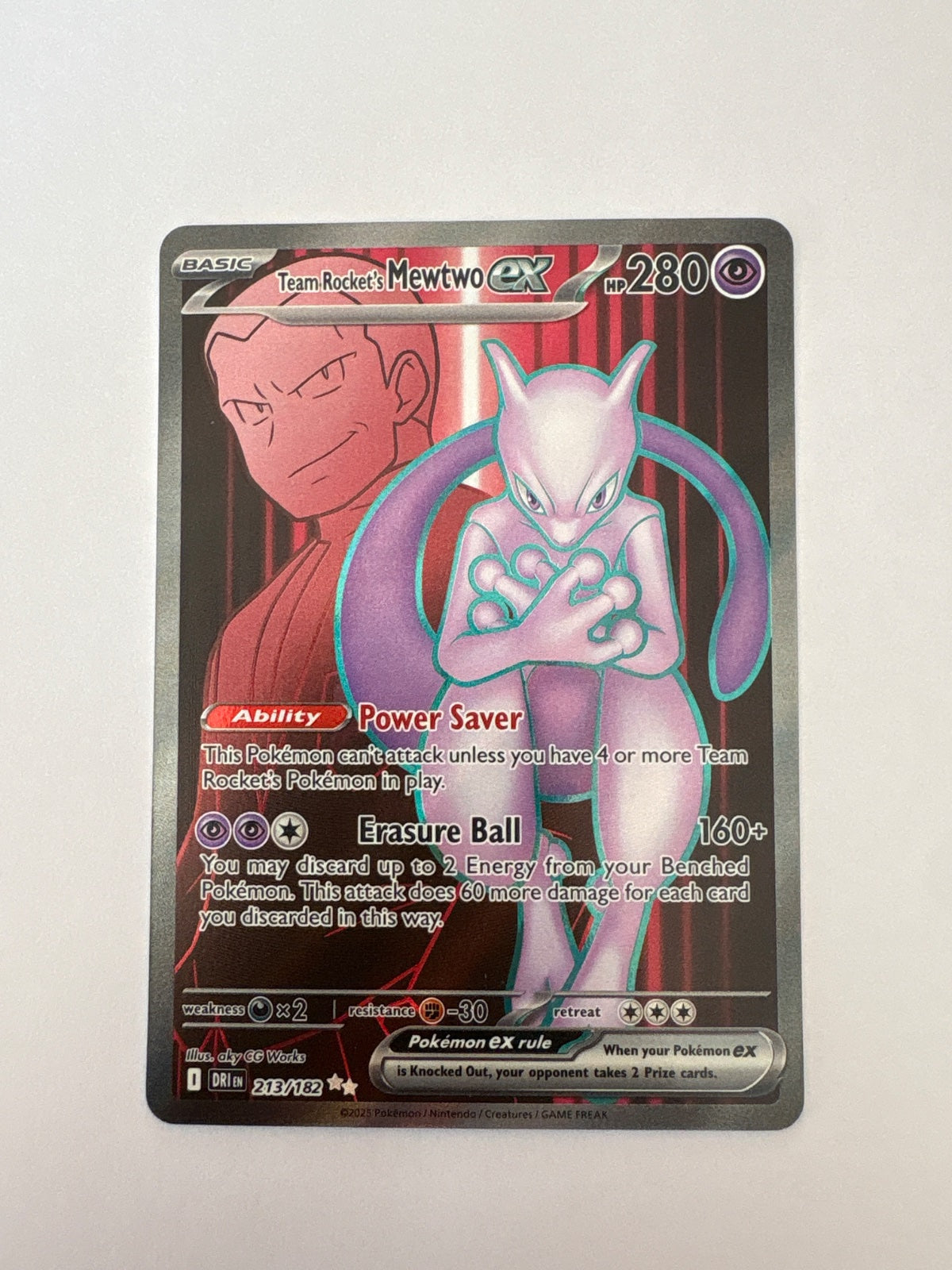 Team Rocket's Mewtwo ex 213/182 (Destined Rivals)