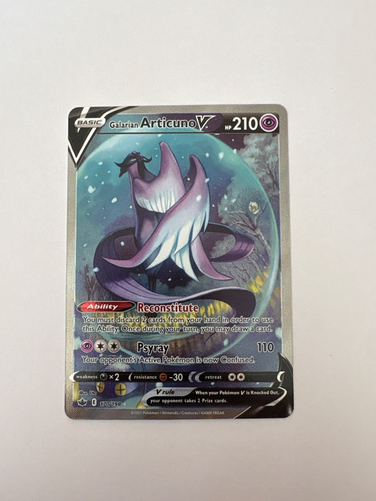 Galarian Articuno V (Alternate Full Art) 170/198 (Chilling Reign)
