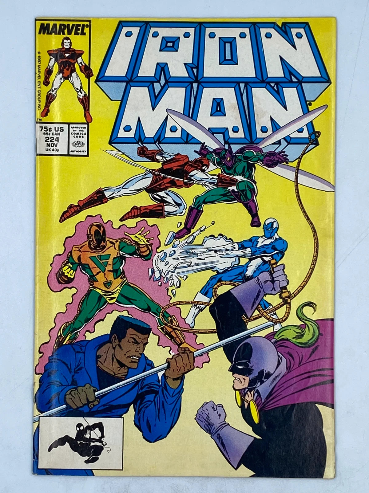 Iron Man Vol. 1 #224, "Low Noon" published by Marvel Comics with a cover date of November 1987.