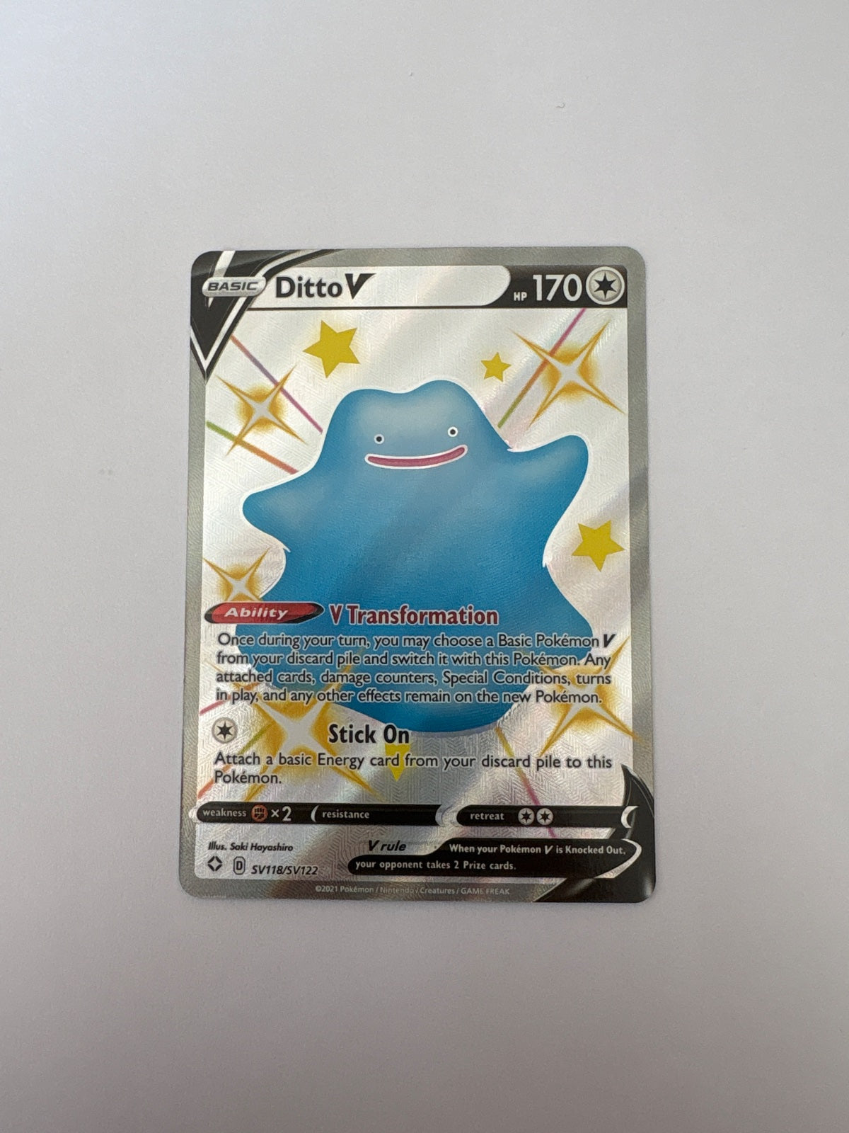Ditto V SV118/SV122 (Shining Fates: Shiny Vault)