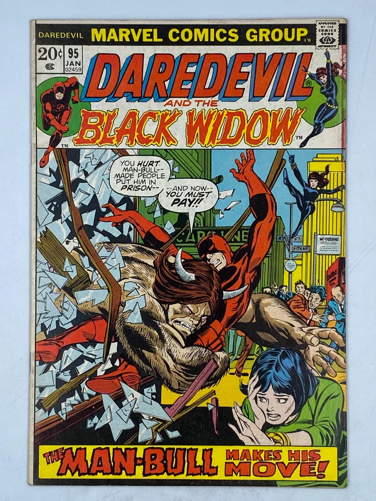 Daredevil and the Black Widow #95 published by Marvel Comics in January 1973
