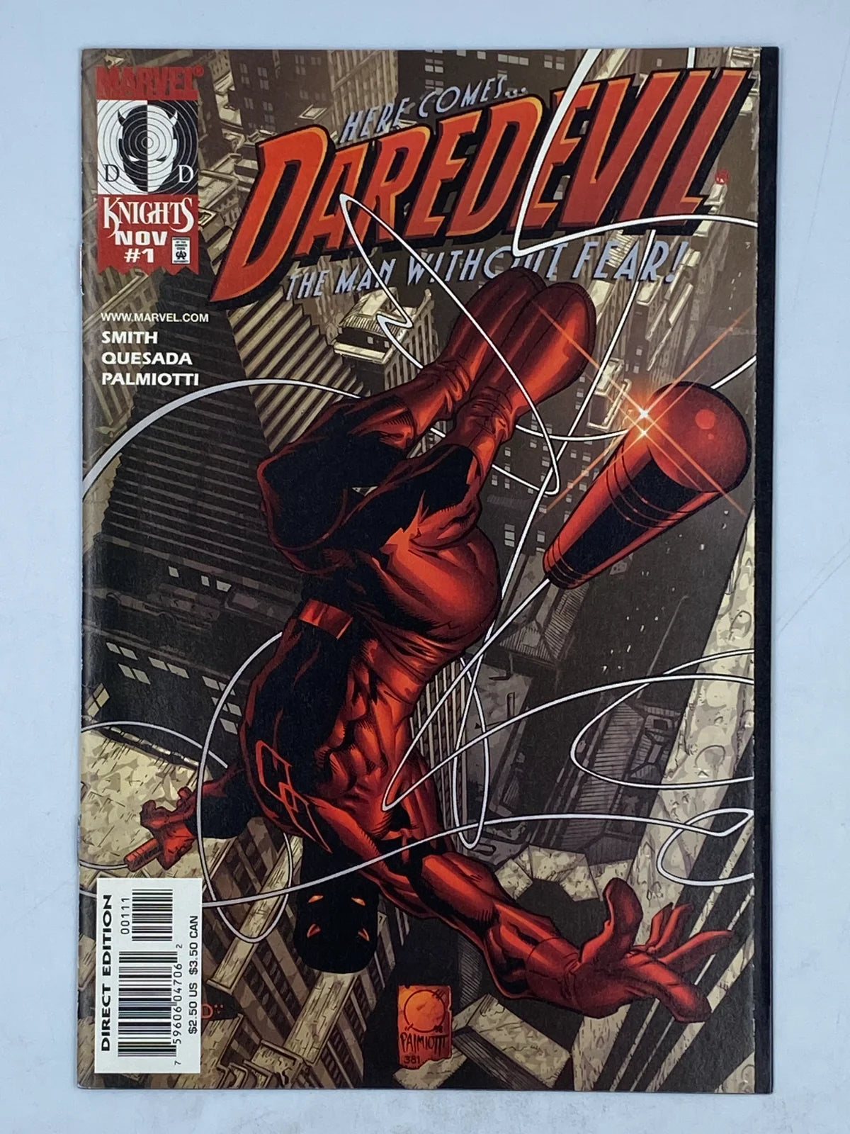 Daredevil Vol. 2 #1 (Marvel Knights, November 1998), written by Kevin Smith