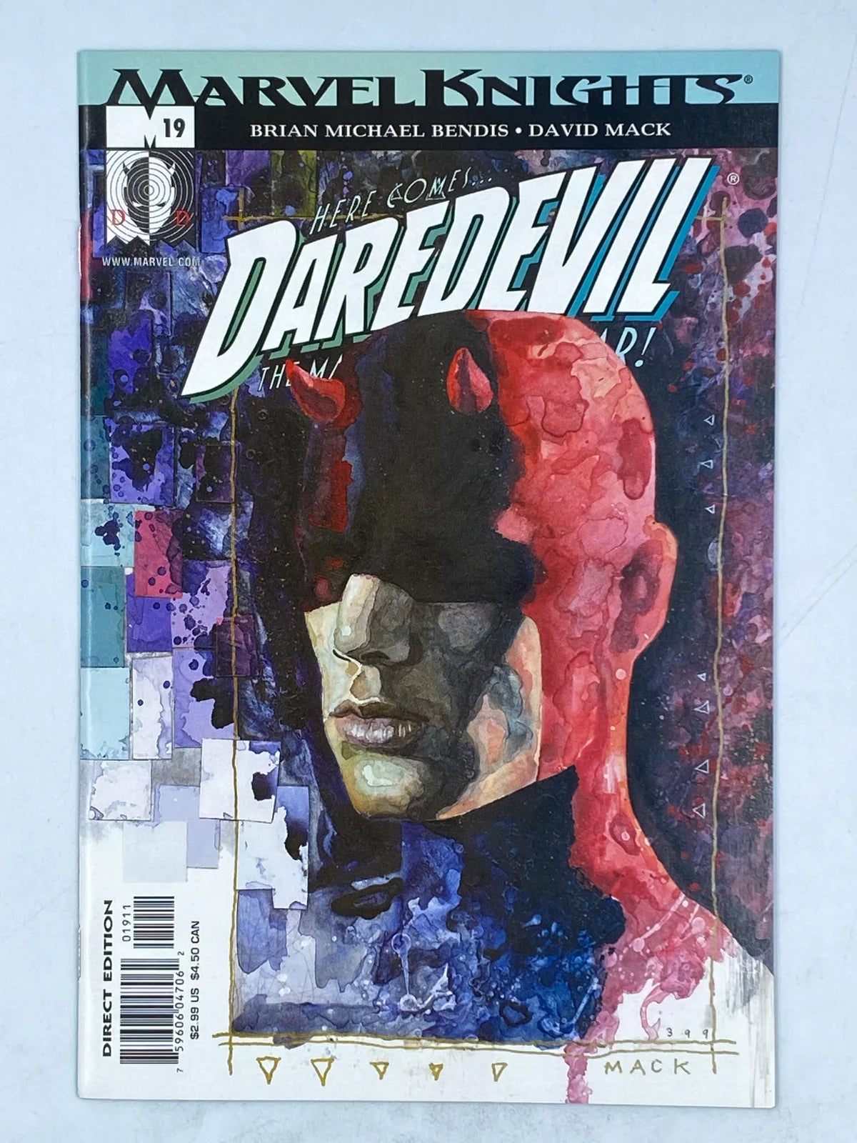 Daredevil Vol. 2 #19 from Marvel's Marvel Knights imprint, published in August 2001.