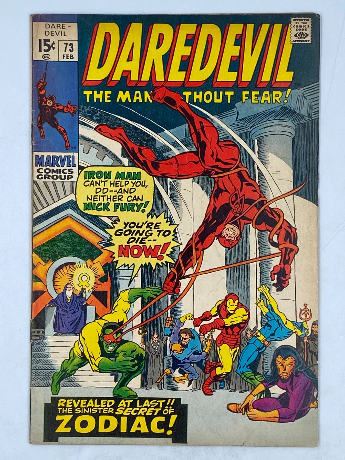 Daredevil #73 ("The Man Without Fear!") published by Marvel Comics in February 1971.