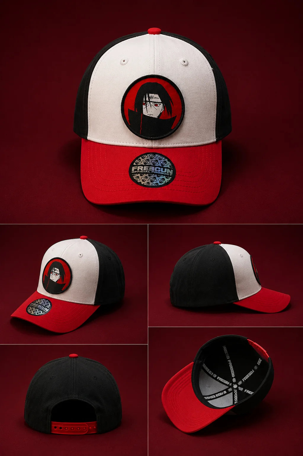 Itachi Black, Red ( Naruto ) Cap