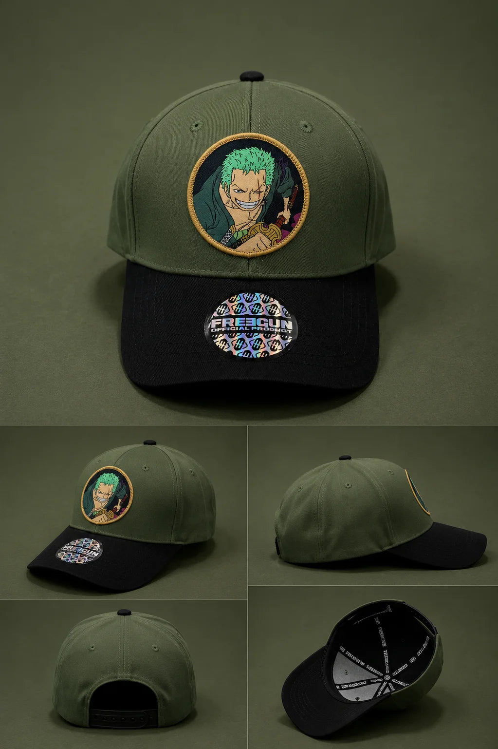 Roronoa Zoro Green, Black ( OP ) Cap
