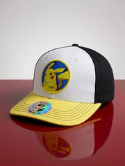 Pikachu Black, White, Yellow ( Pokemon ) Cap