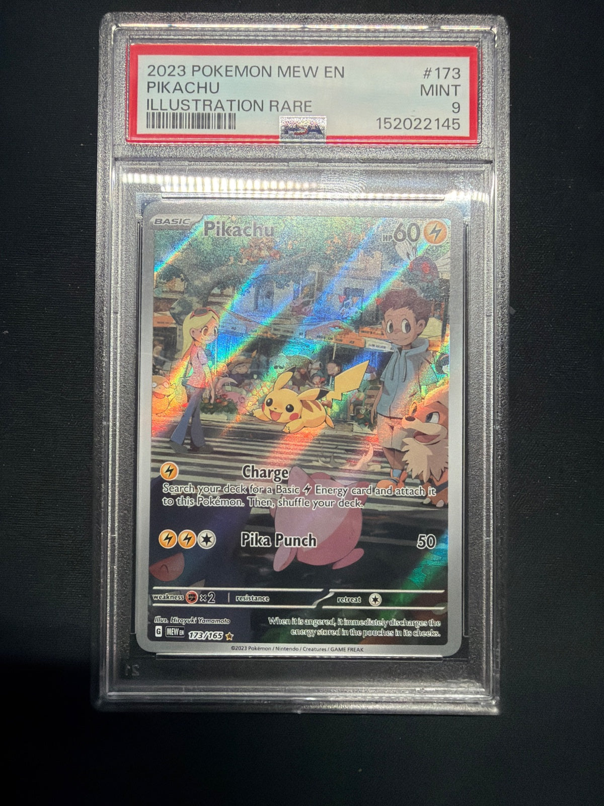 Pikachu 173/165 (SV: 151) — PSA 9