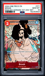 Brook (English Version 1st Anniversary Set) ST01-011 (One Piece Promotion Cards) — PSA 10