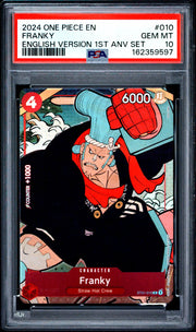 Franky (English Version 1st Anniversary Set) ST01-010 (One Piece Promotion Cards) — PSA 10
