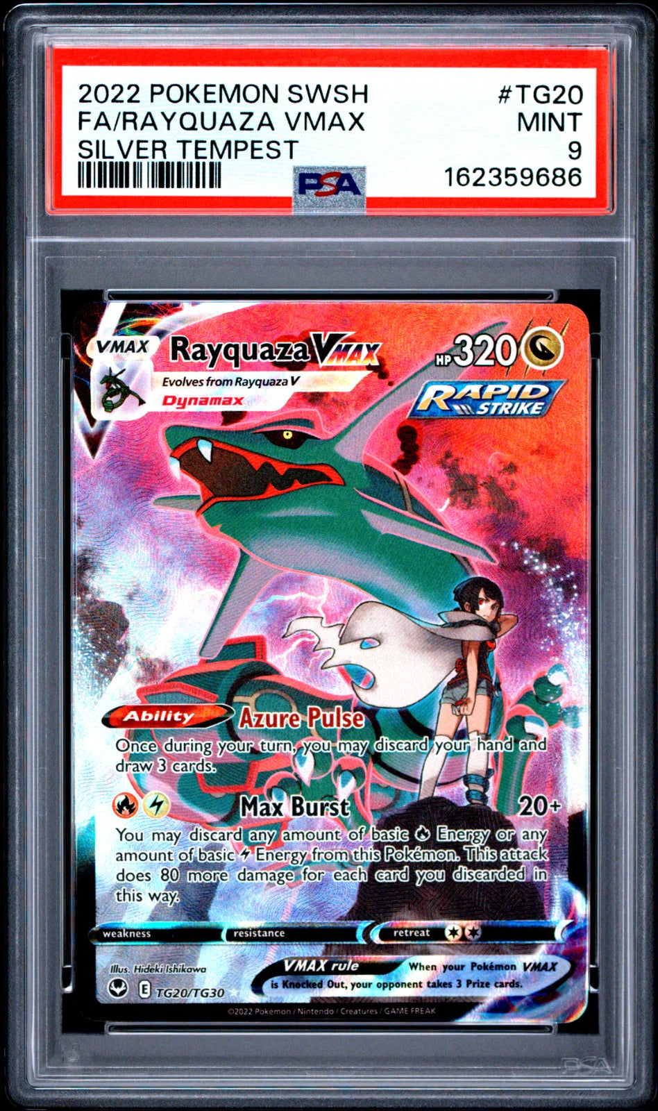 Rayquaza VMAX TG20/TG30 (Silver Tempest Trainer Gallery) — PSA 9