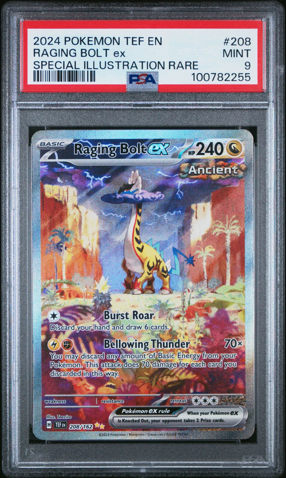 Raging Bolt ex 208/162 (Temporal Forces) — PSA 9