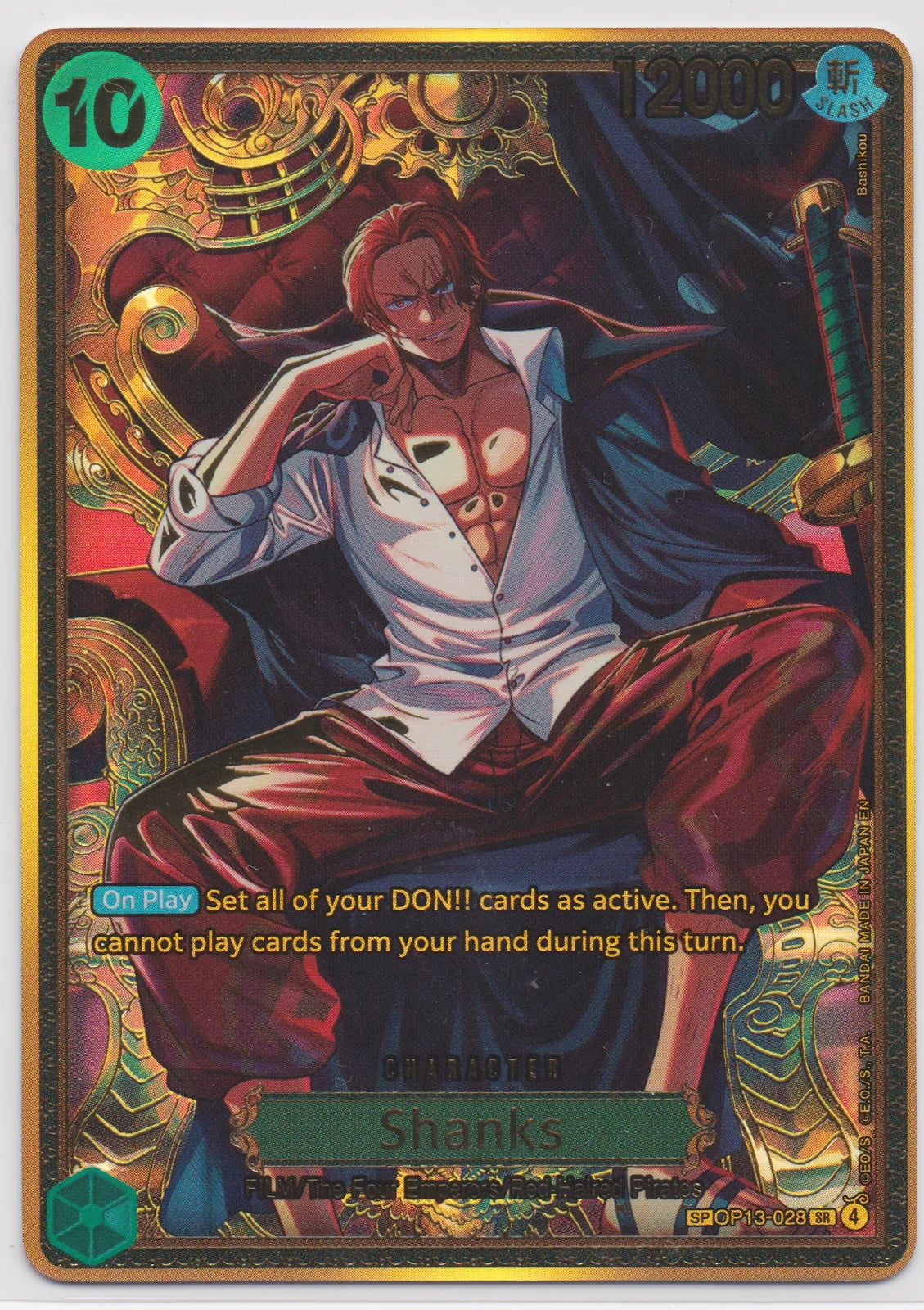 Shanks (OP13-028) (SP) (The World's Strongest Warriors)
