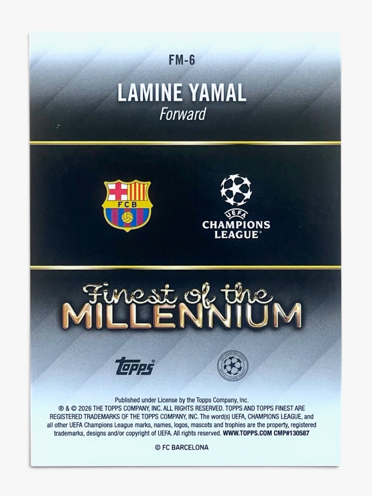 2026 Topps Finest UEFA UCC Lamine Yamal Finest of the Millenium