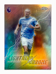 2026 Topps Chrome Premier League Erling Haaland Lightning Chrome