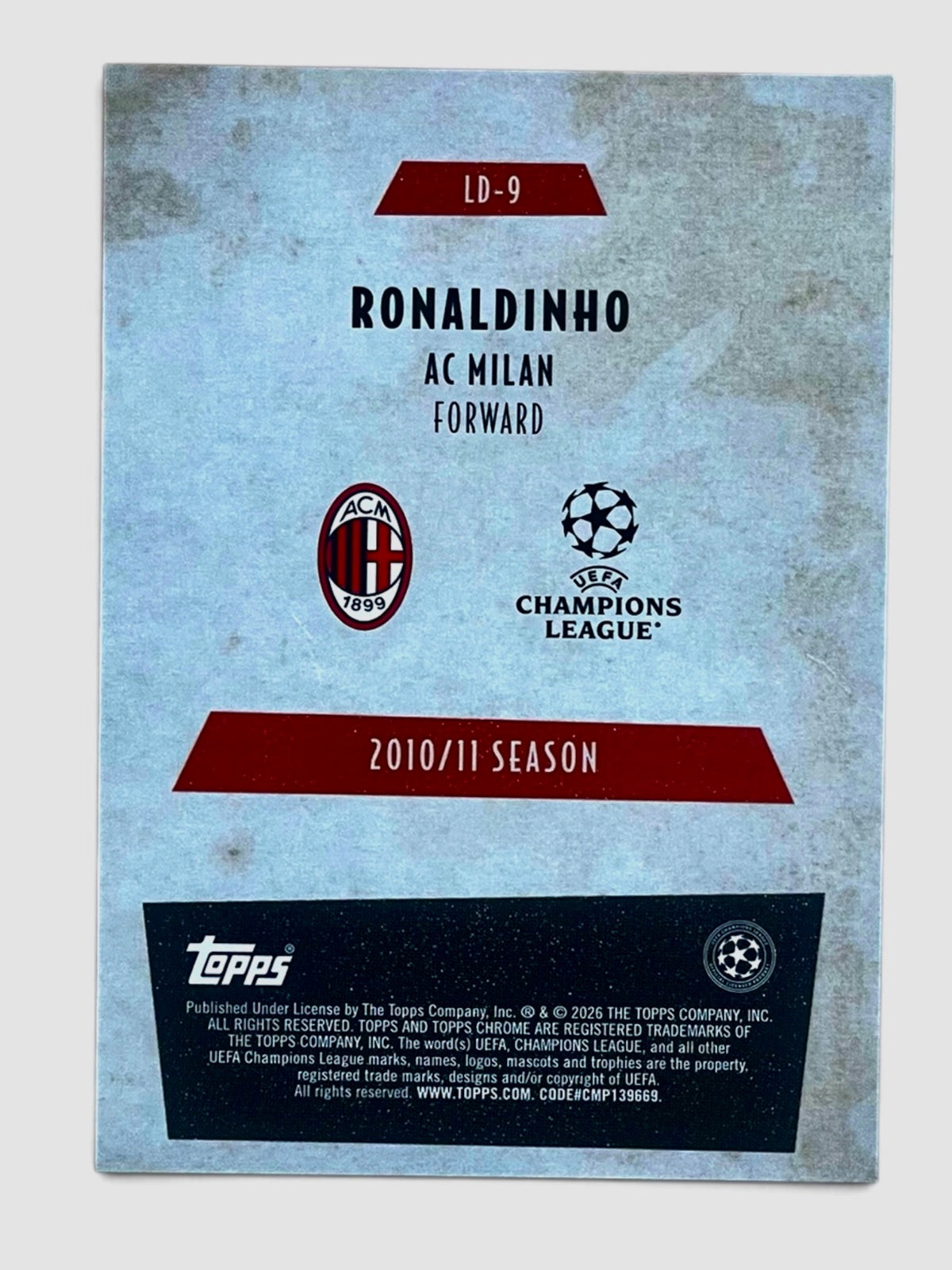 2026 Topps Chrome UEFA UCC Ronaldinho Last Dance